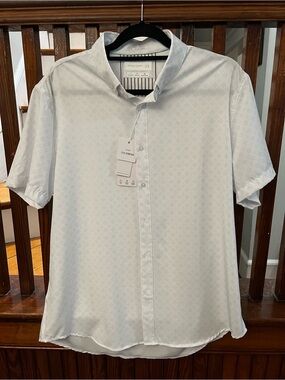 NWT Denim & Flower Men's Short Sleeve Button-Down Shirt